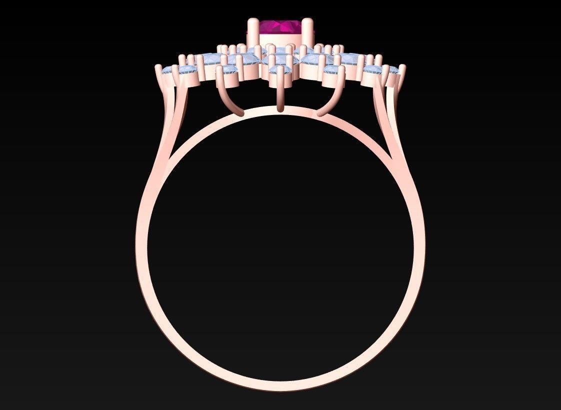 Diamond Ring - Womens Rings - GN155 3D print model_6