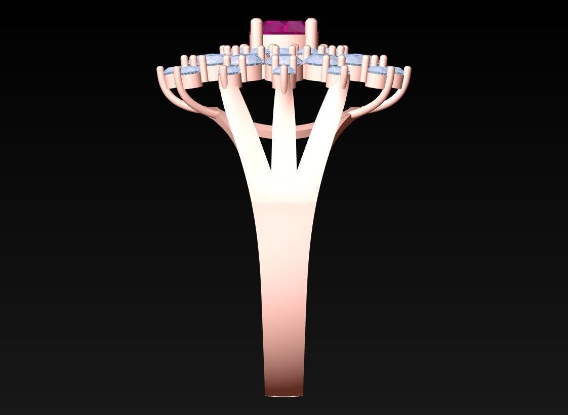 Diamond Ring - Womens Rings - GN155 3D print model_4