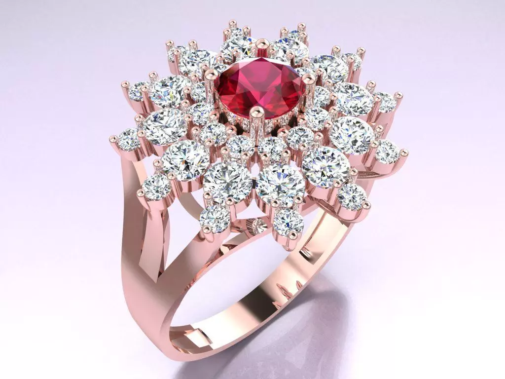 Diamond Ring - Womens Rings - GN155 3D print model_0