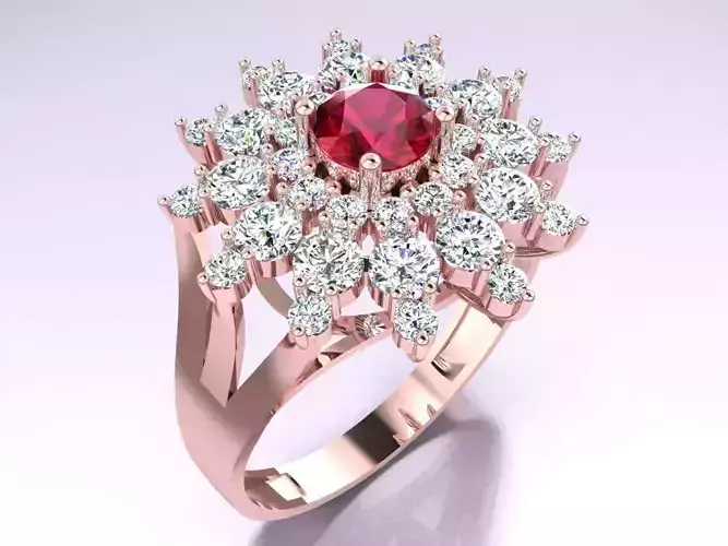 Diamond Ring - Womens Rings - GN155 3D print model