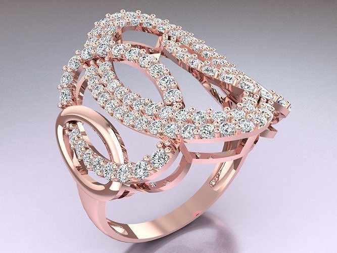 Diamond Ring - Womens Rings - GN156 3D print model