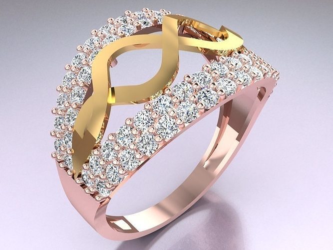 Diamond Ring - Womens Rings - GN158 3D print model