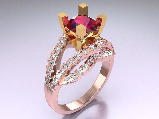 Diamond Ring - Womens Rings - GN159 3D print model