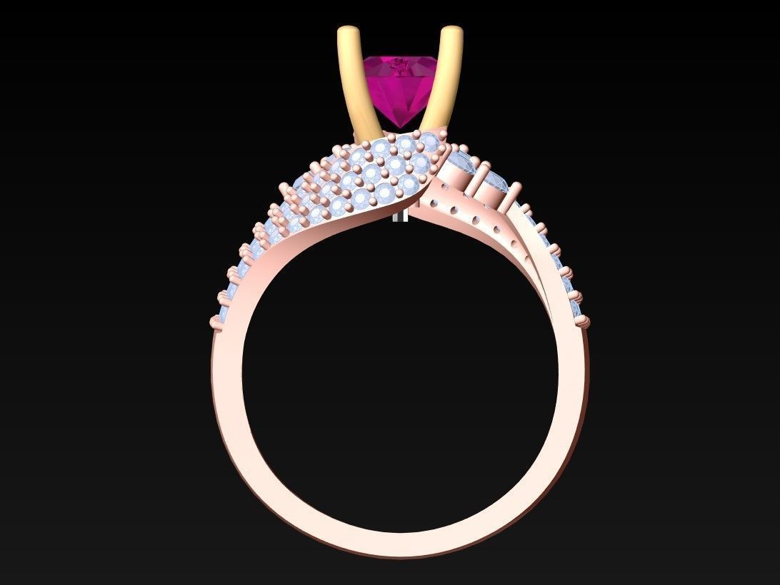 Diamond Ring - Womens Rings - GN150 3D print model_6