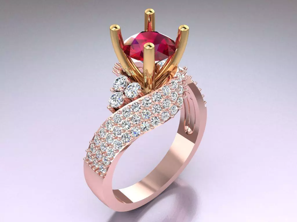 Diamond Ring - Womens Rings - GN150 3D print model_0