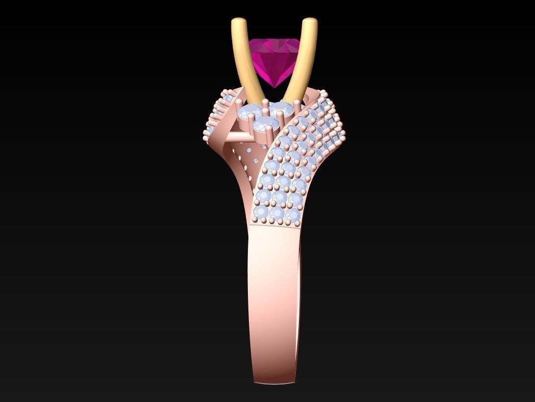 Diamond Ring - Womens Rings - GN150 3D print model_5