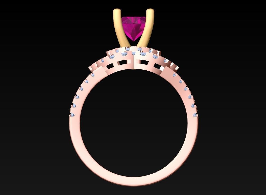 Diamond Ring - Womens Rings - GN164 3D print model_6