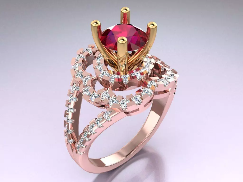 Diamond Ring - Womens Rings - GN164 3D print model_0