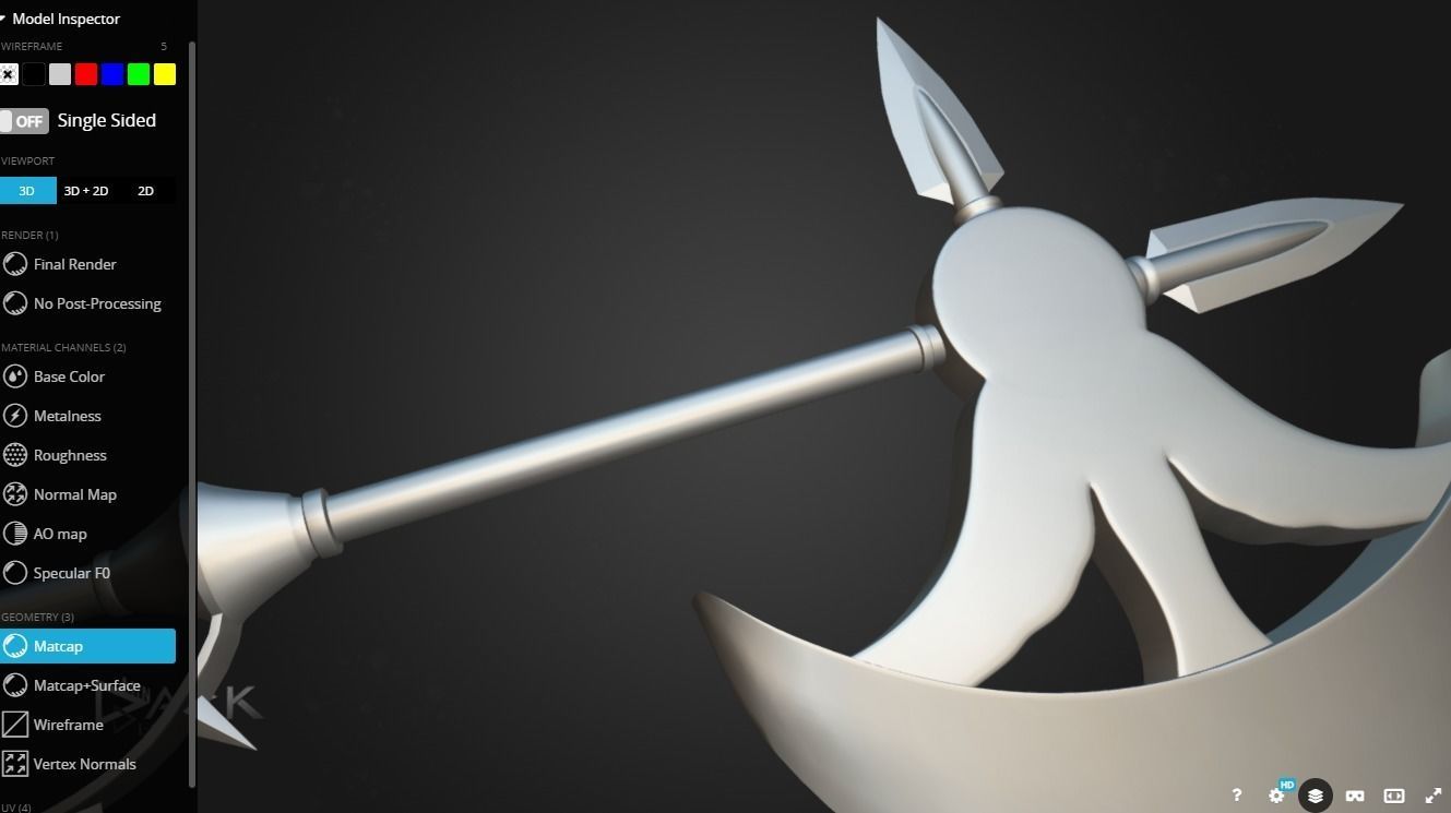 Rhitta from 7 deadly Sins 3D model_2