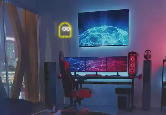 FANTASMA PACMAN PARA NEON 3D print model