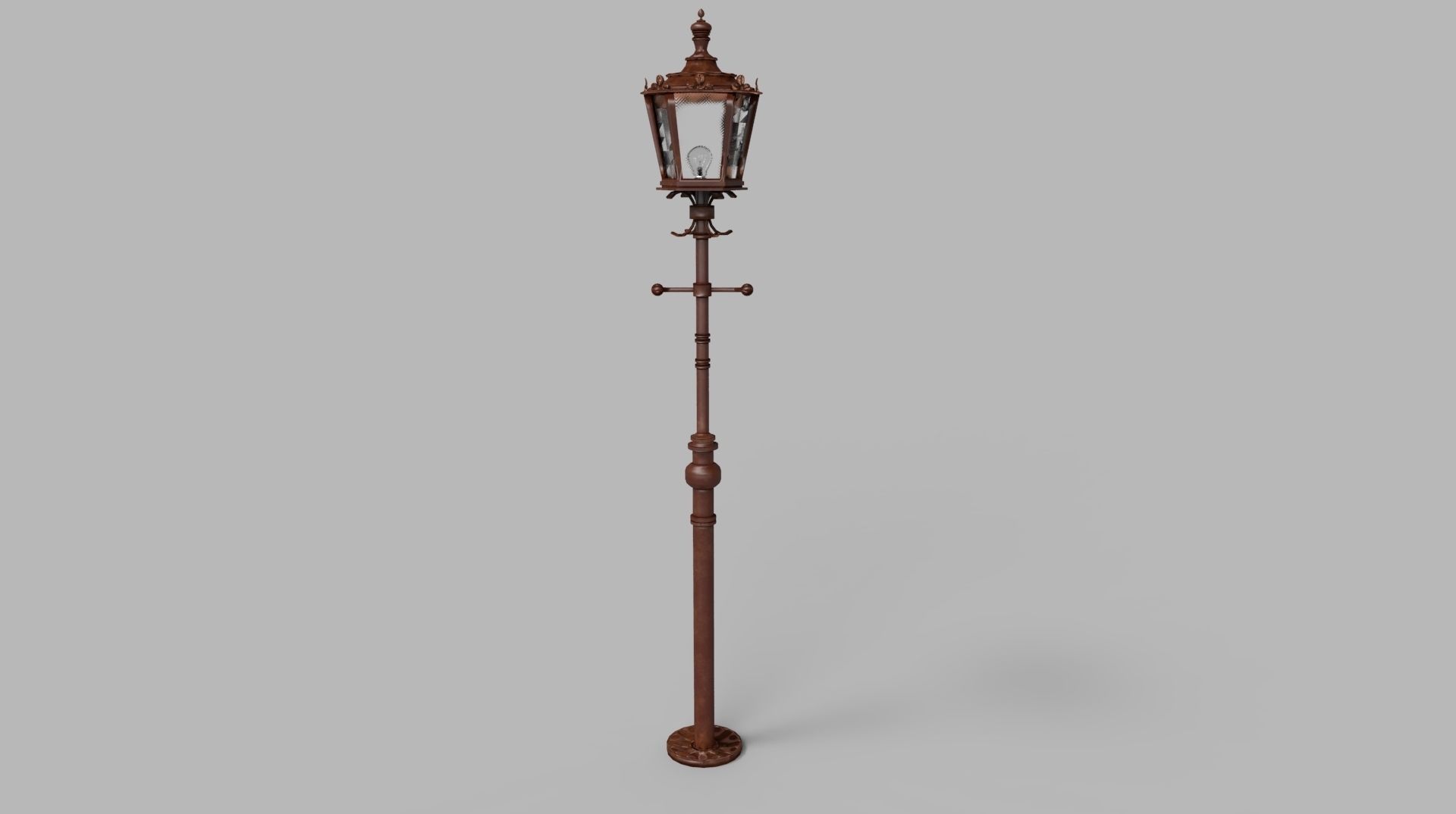 Lamp lantern Free low-poly 3D model_1