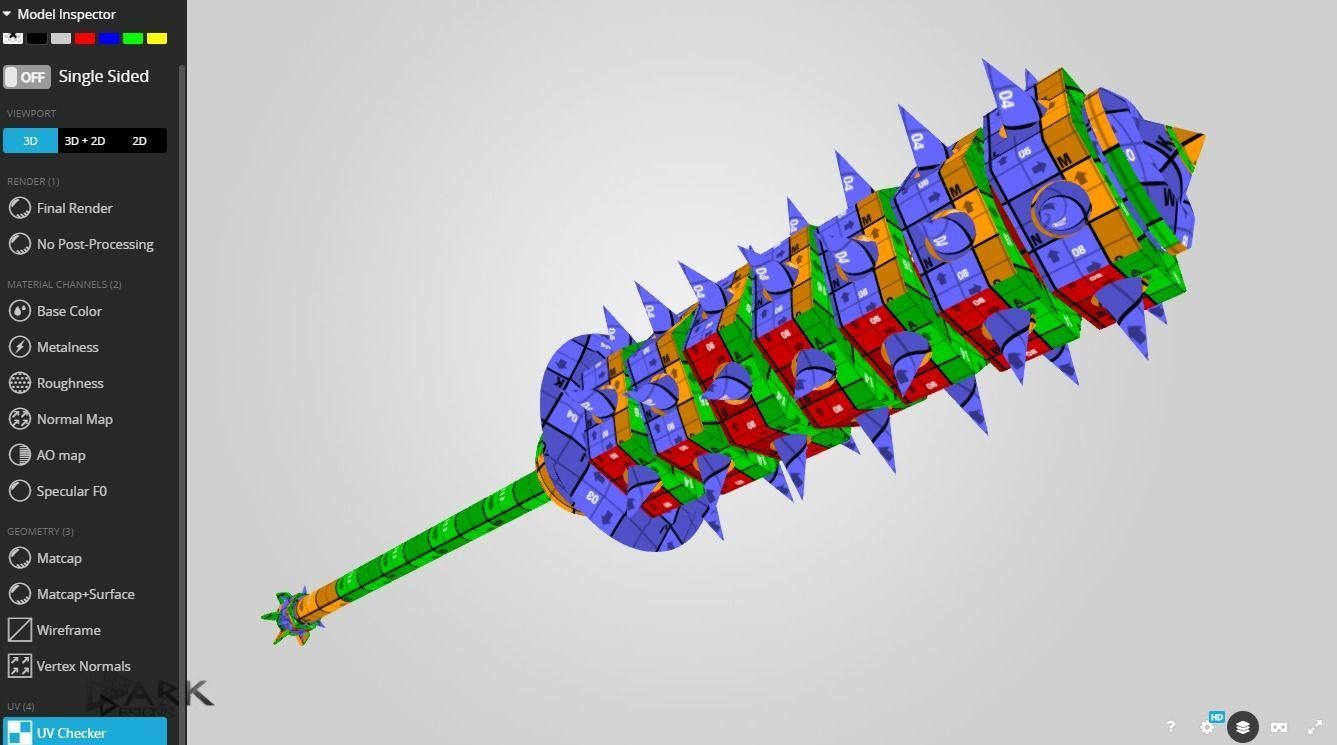Oni Kanabo Low-poly 3D model_6