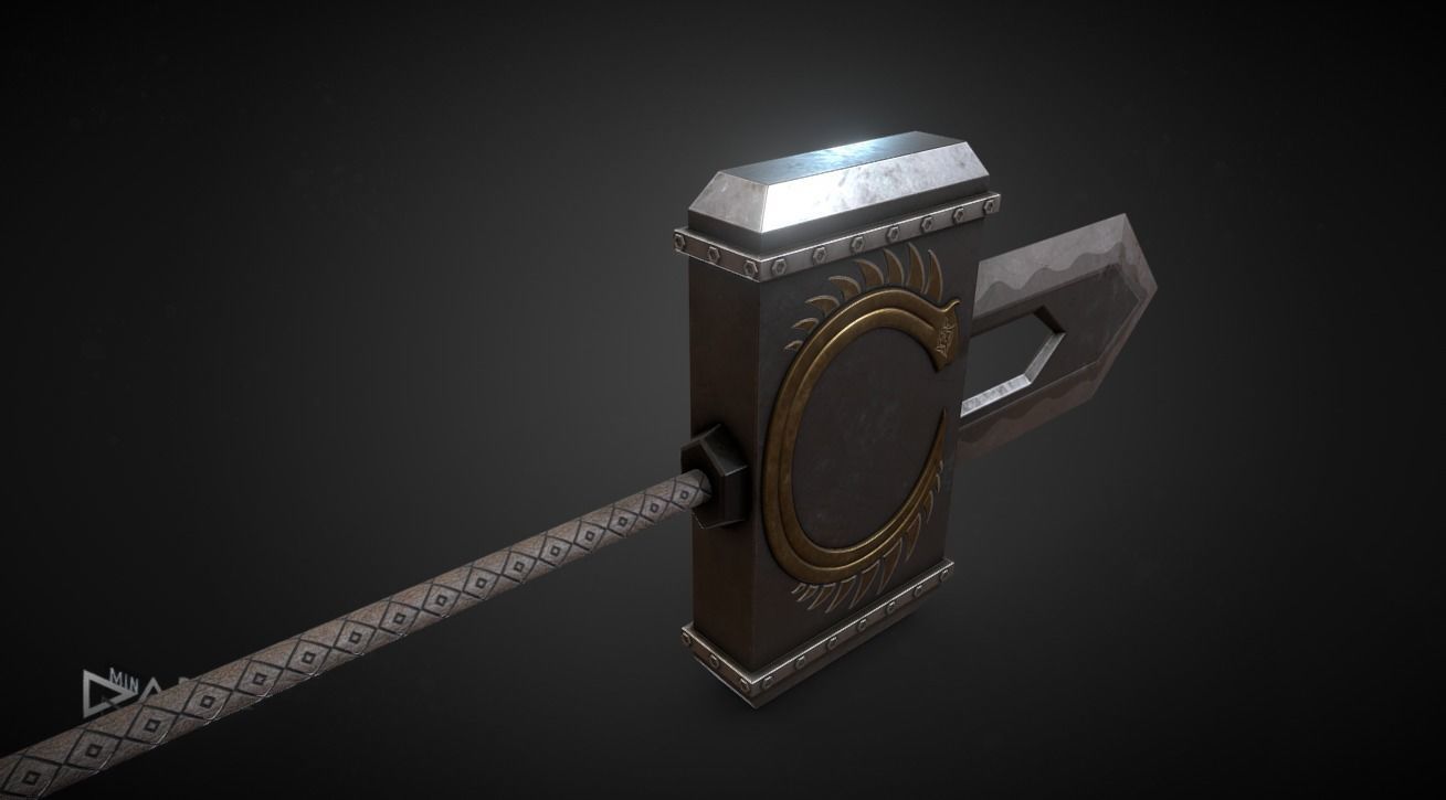 The mighty Hammerblade Low-poly 3D model_5