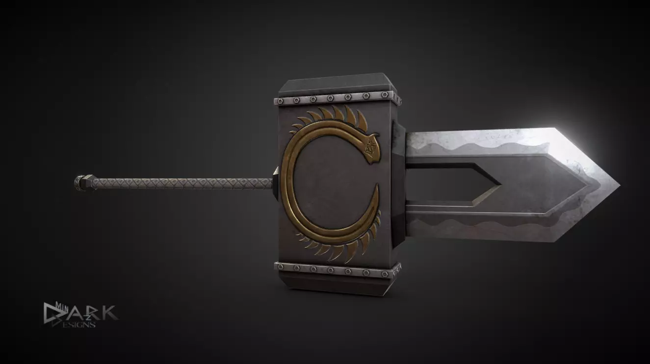 The mighty Hammerblade Low-poly 3D model_0
