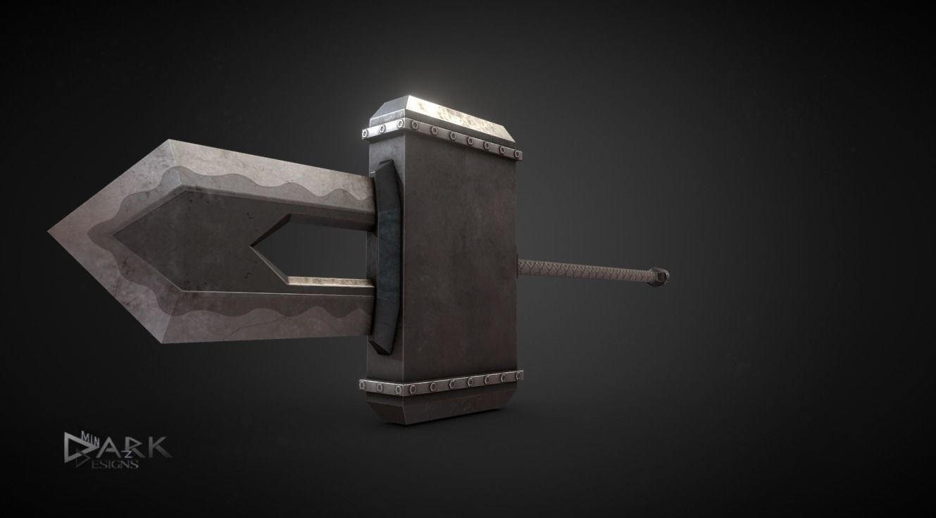 The mighty Hammerblade Low-poly 3D model_1