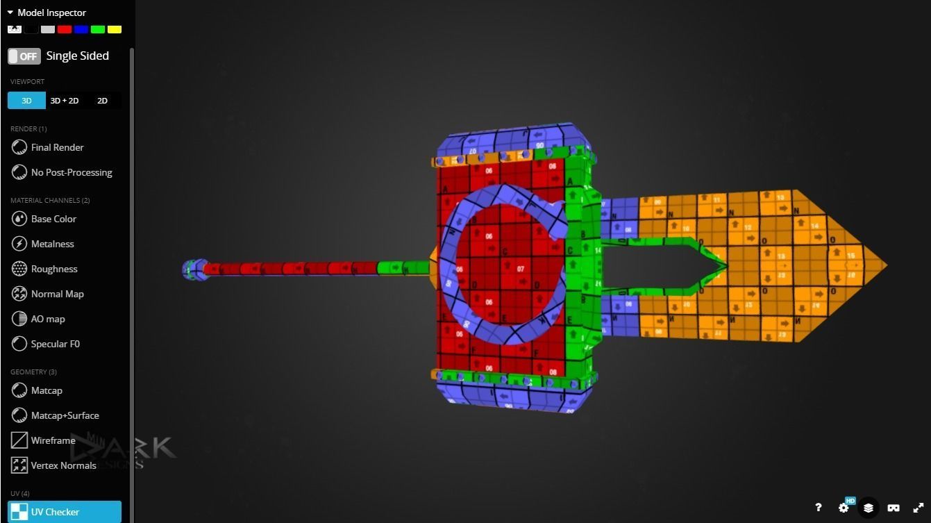 The mighty Hammerblade Low-poly 3D model_4