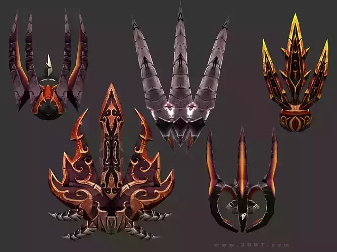 3DRT - fantasy arms Claws Low-poly 3D model