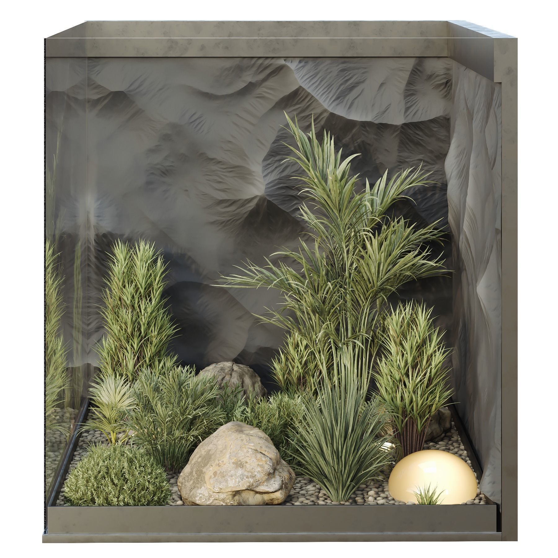 HQ Plants Indoor Set Box Glass02 3D model_1