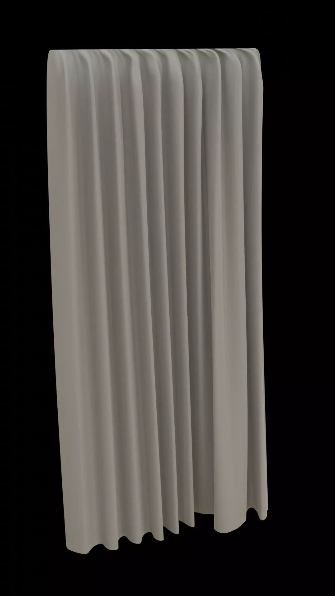 Window Curtain Free low-poly 3D model_0