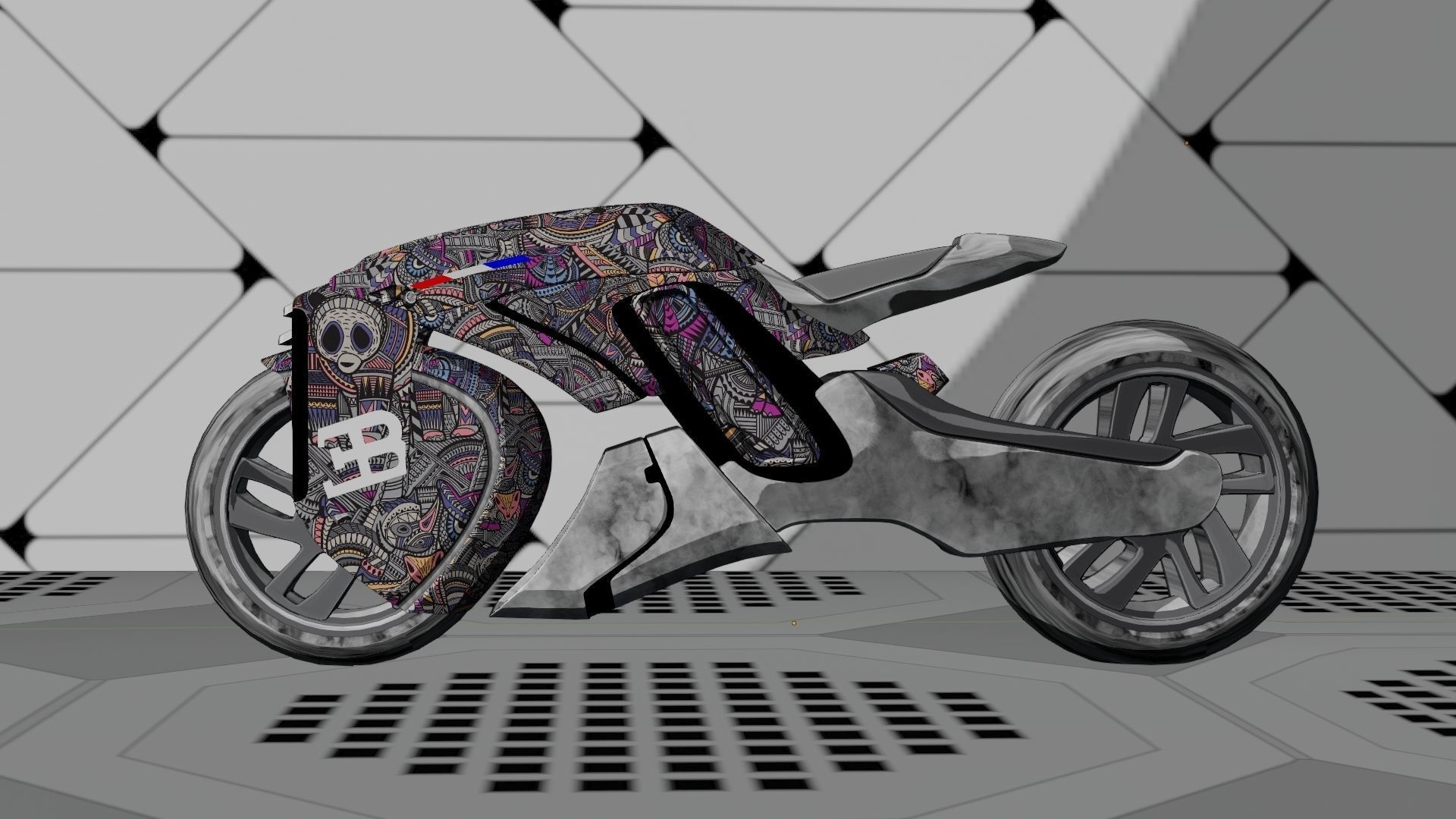 Sci-Fi concept Bike new 3D model_122