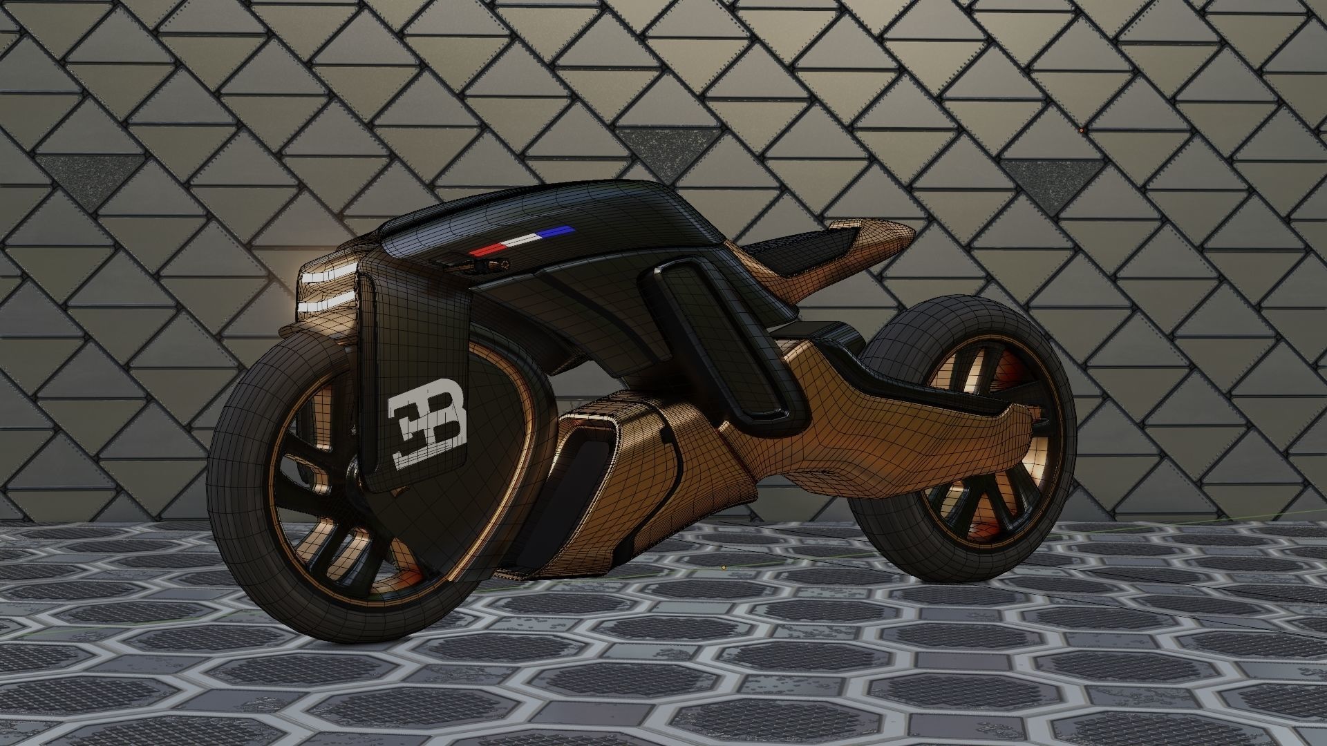 Sci-Fi concept Bike new 3D model_85