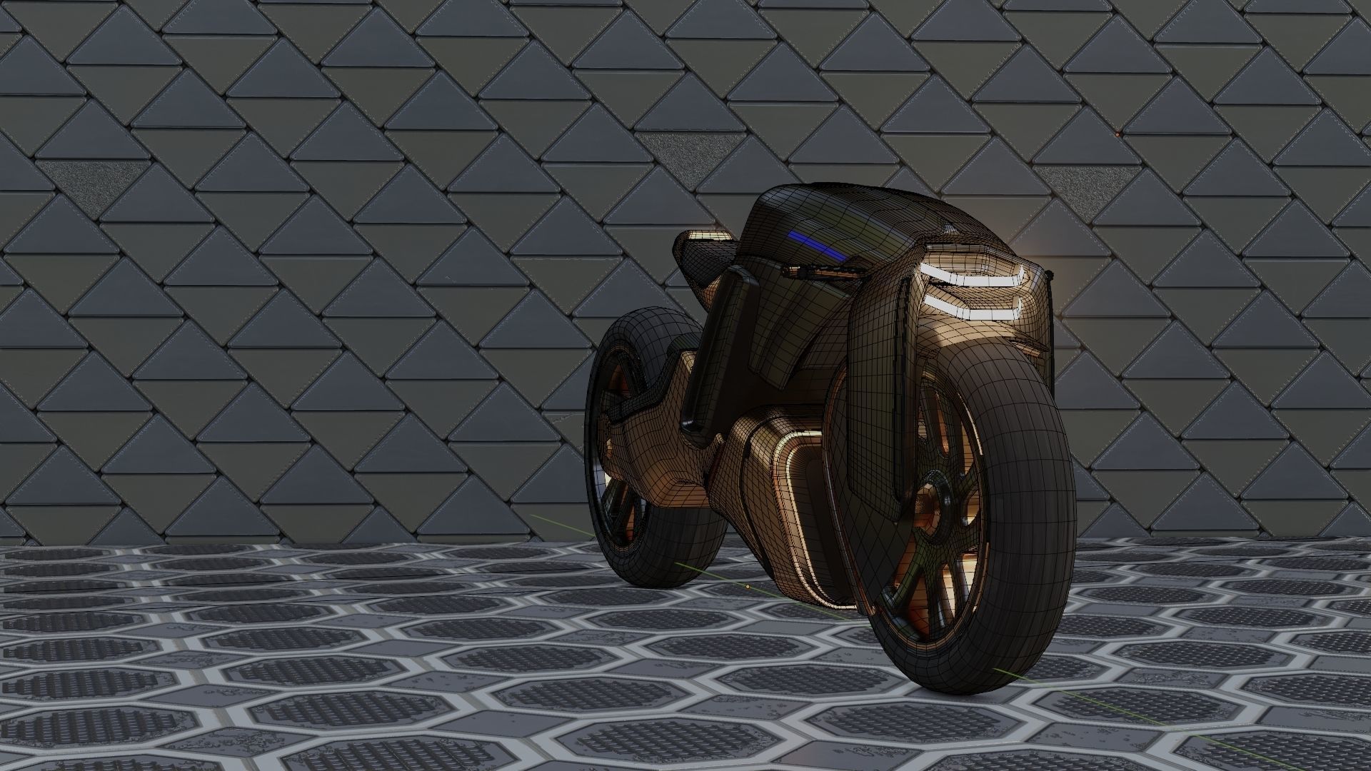 Sci-Fi concept Bike new 3D model_81