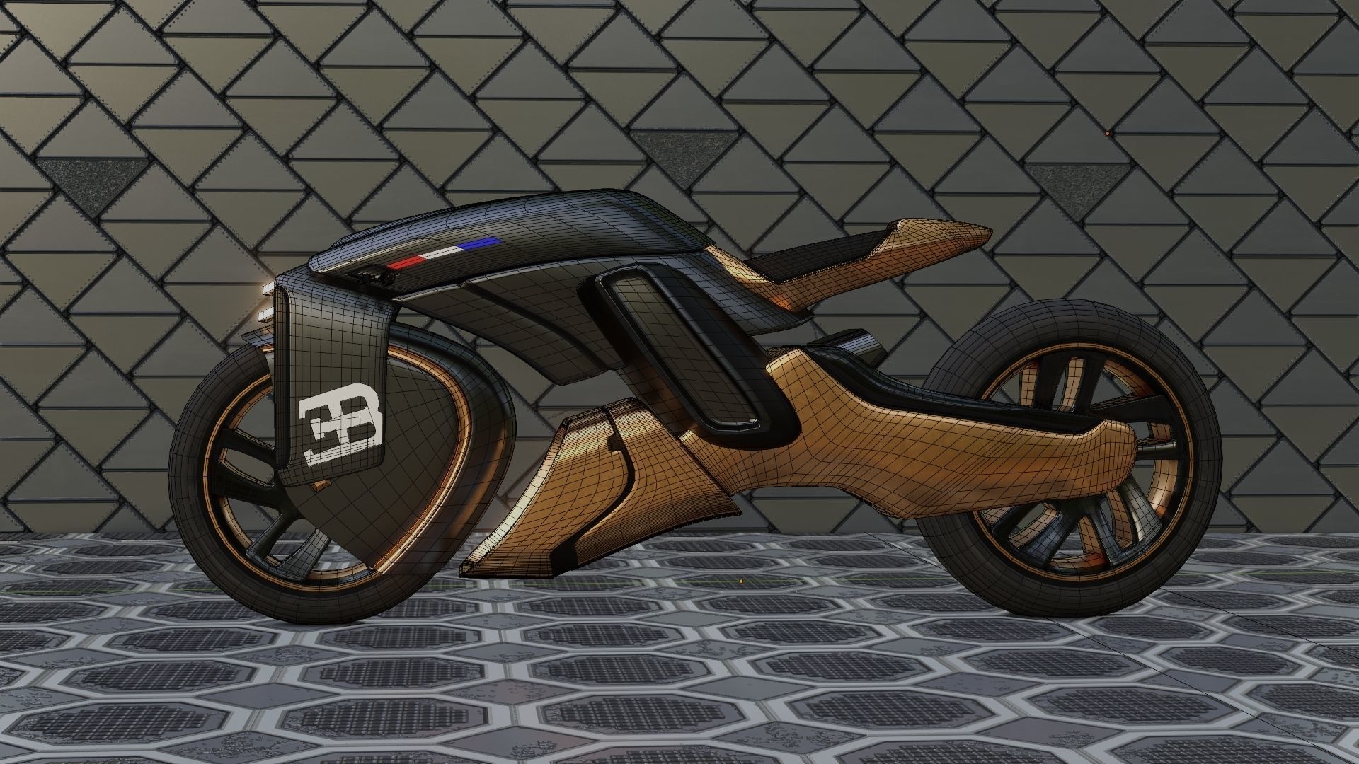 Sci-Fi concept Bike new 3D model_64