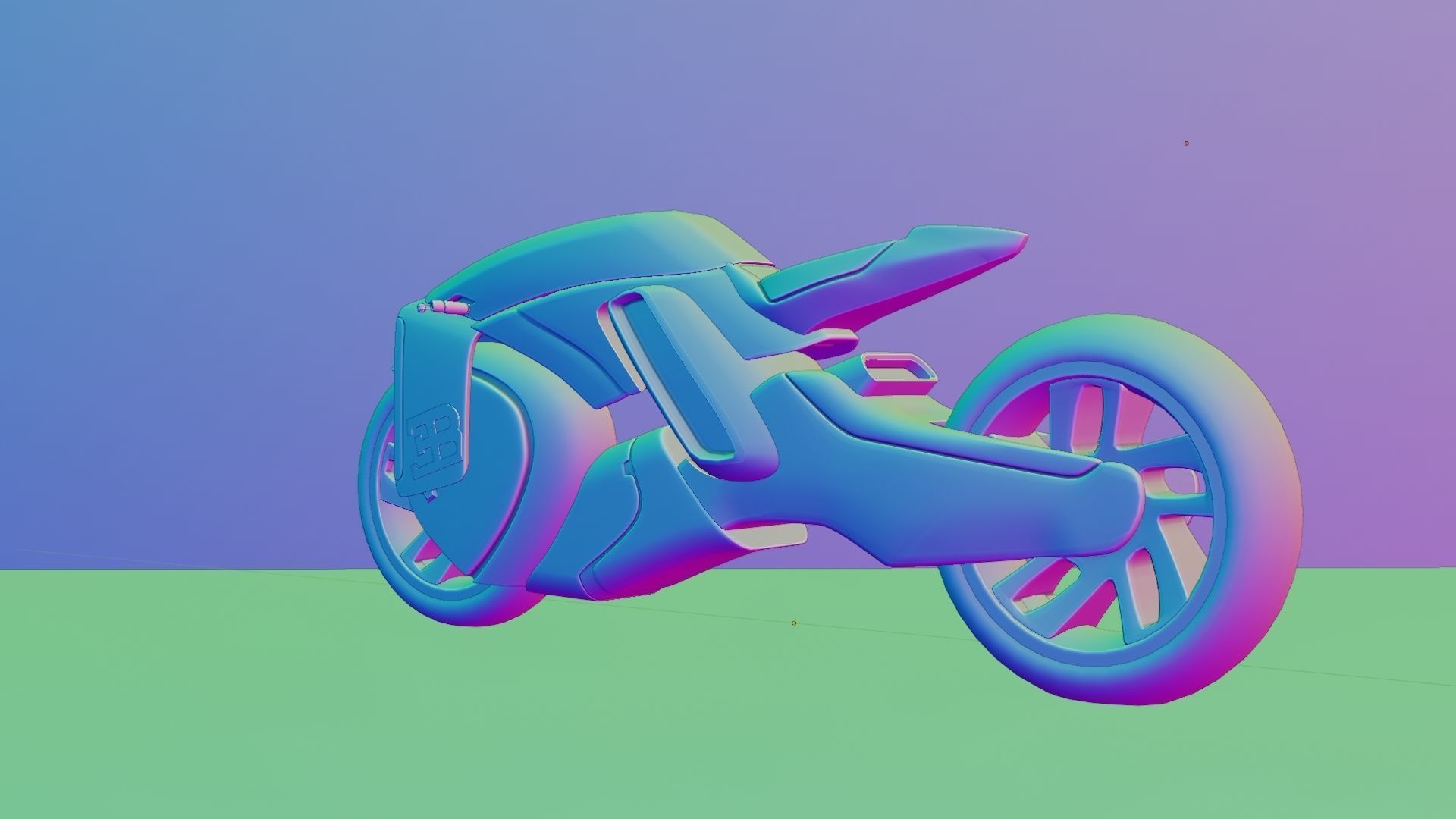 Sci-Fi concept Bike new 3D model_112