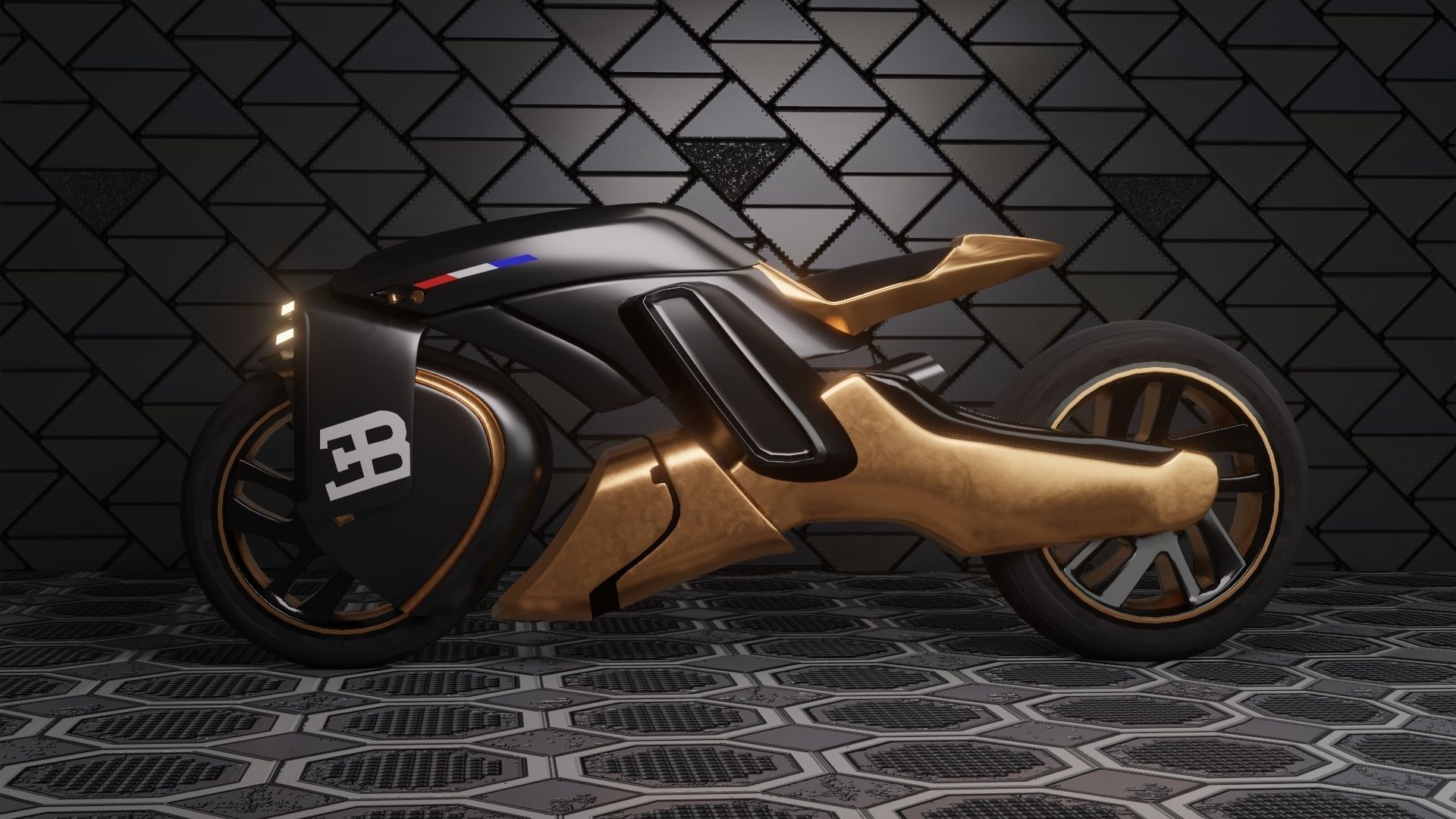 Sci-Fi concept Bike new 3D model_36