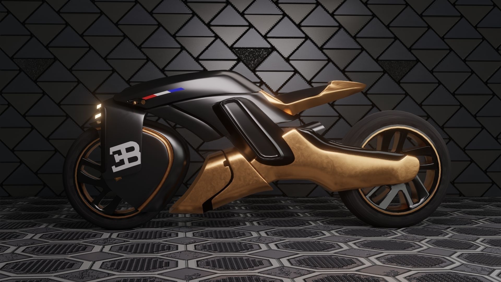 Sci-Fi concept Bike new 3D model_37