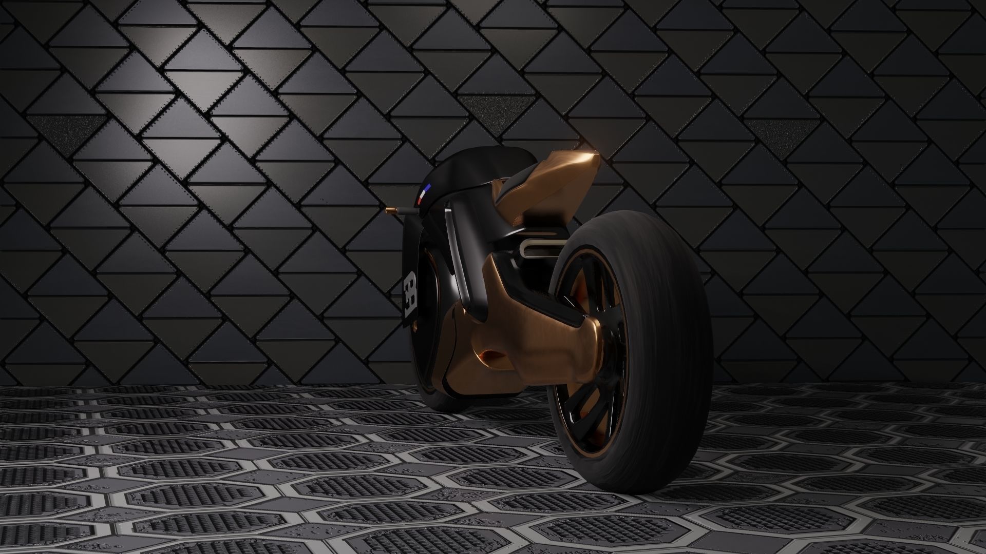 Sci-Fi concept Bike new 3D model_14