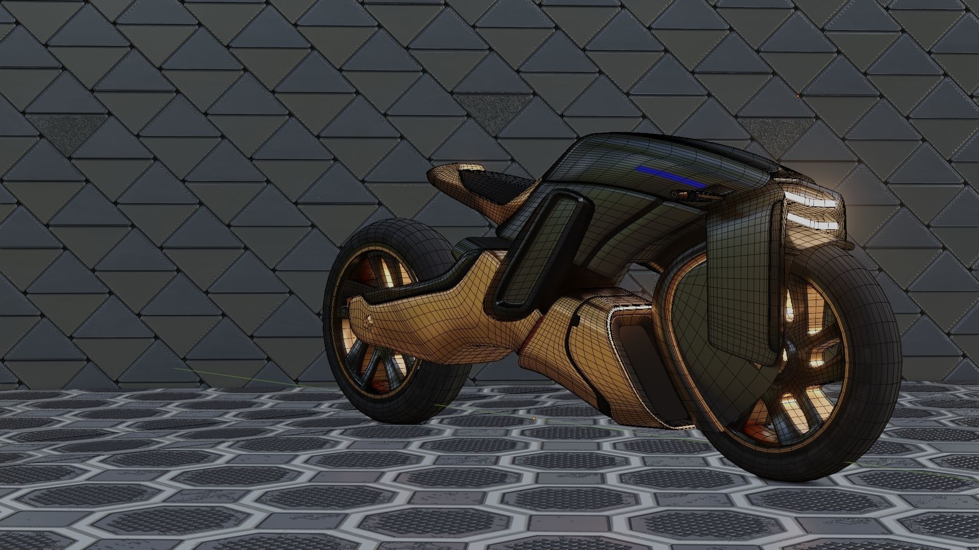 Sci-Fi concept Bike new 3D model_69