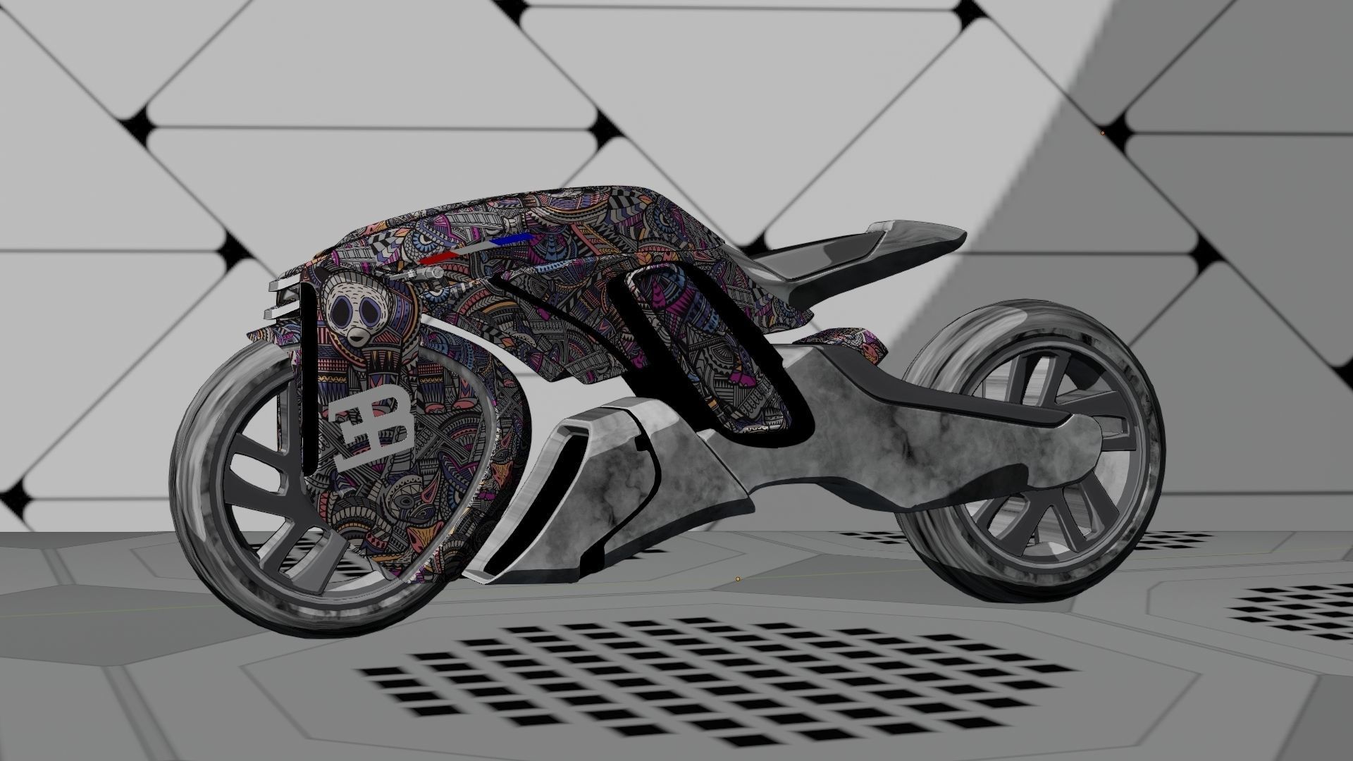 Sci-Fi concept Bike new 3D model_103