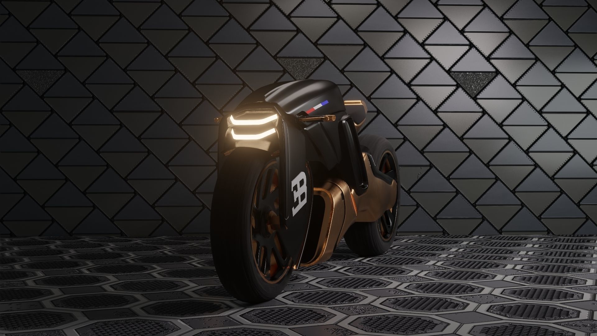 Sci-Fi concept Bike new 3D model_29