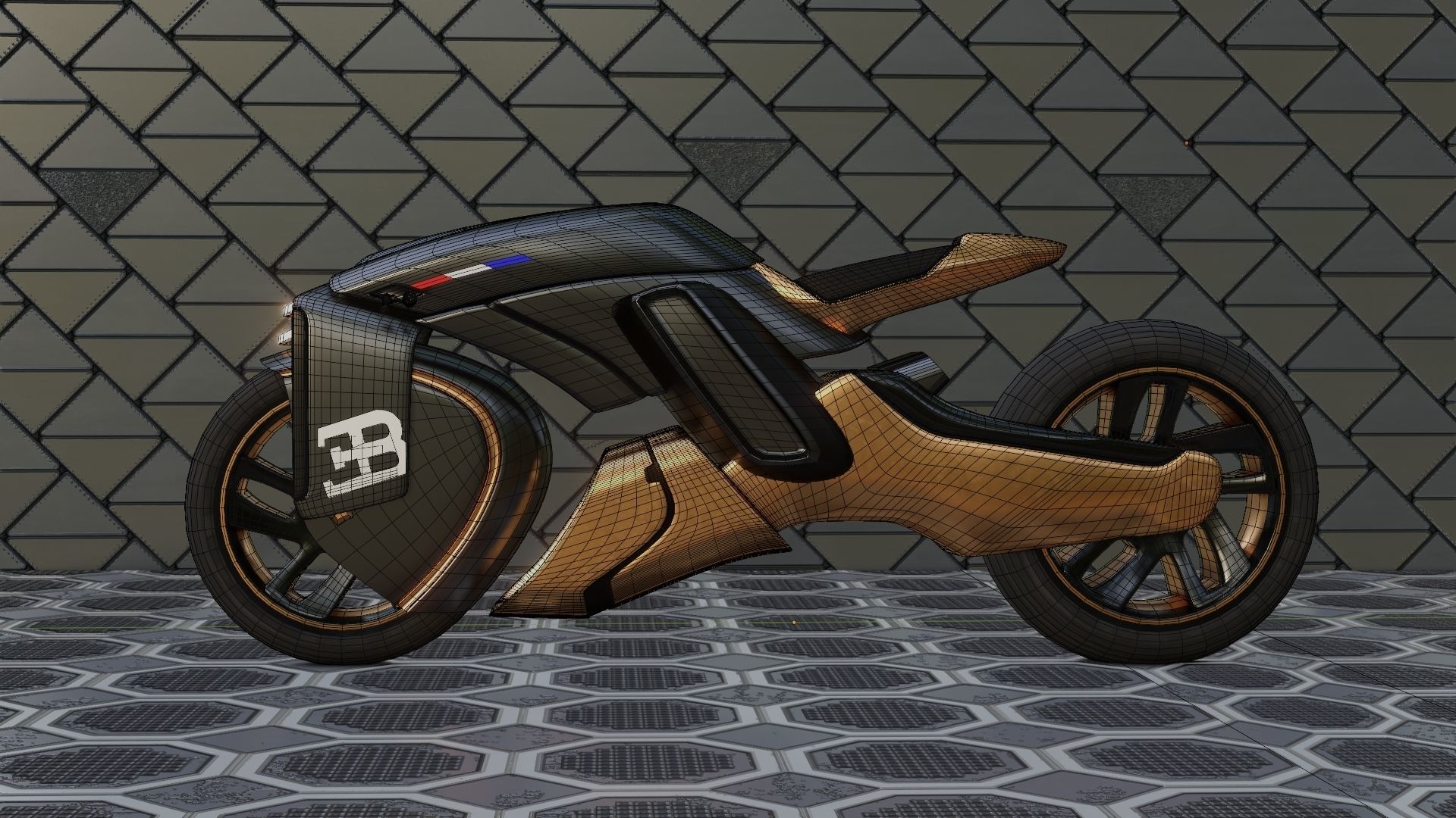 Sci-Fi concept Bike new 3D model_84