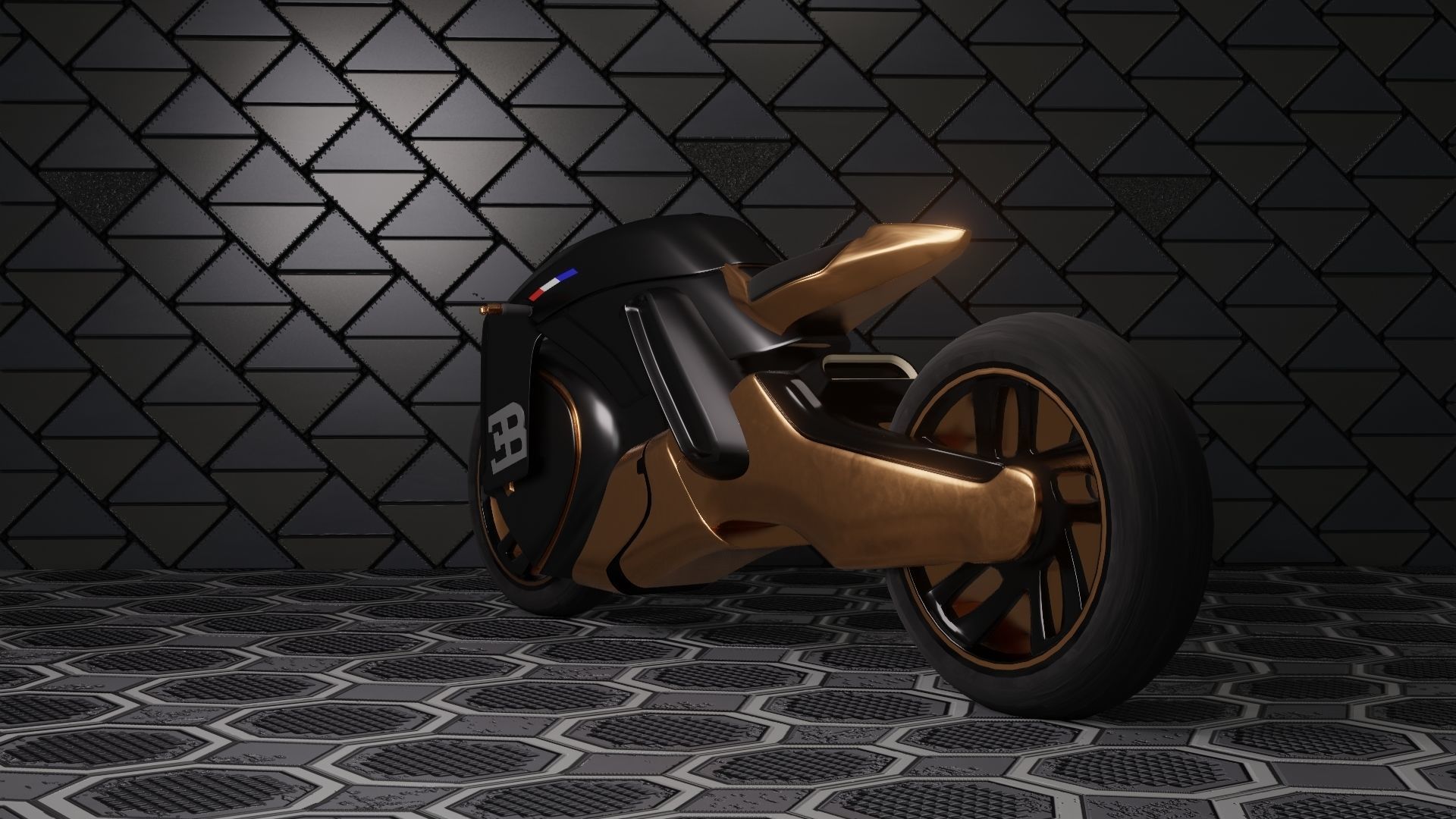 Sci-Fi concept Bike new 3D model_12