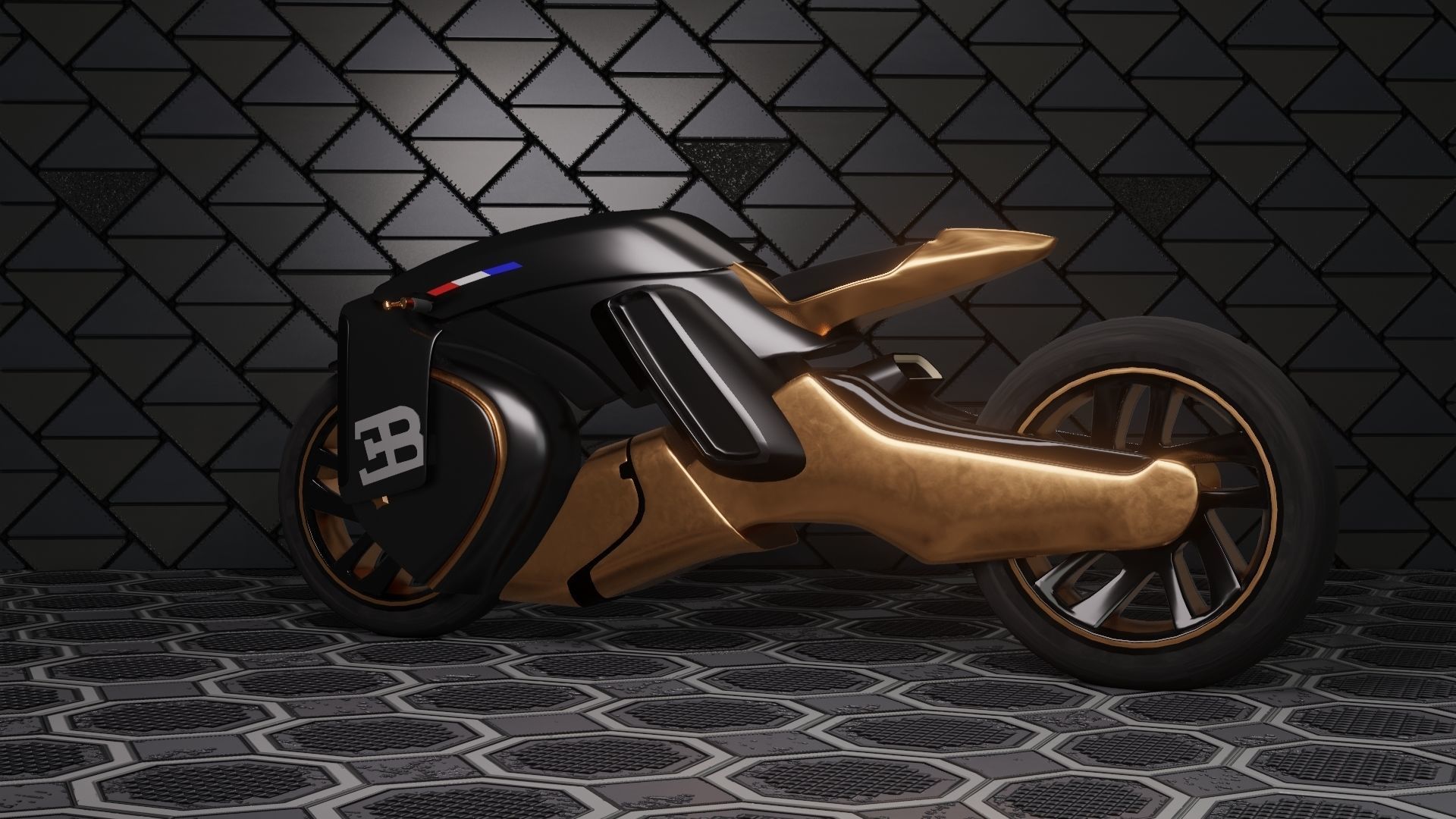 Sci-Fi concept Bike new 3D model_9