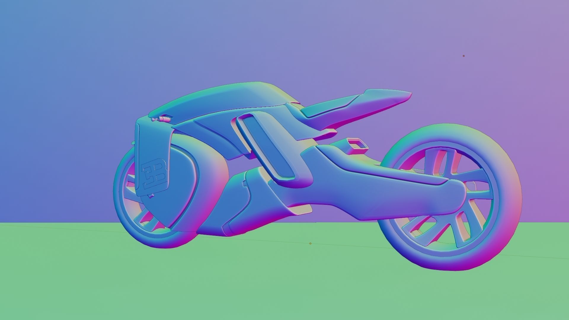 Sci-Fi concept Bike new 3D model_94