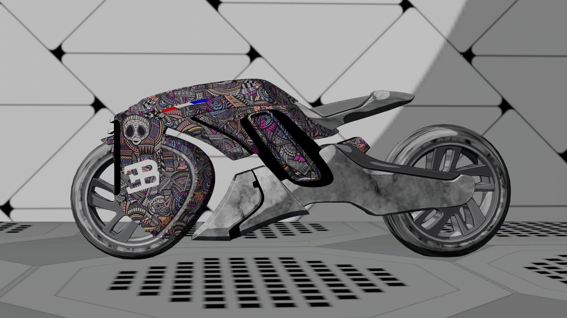 Sci-Fi concept Bike new 3D model_96
