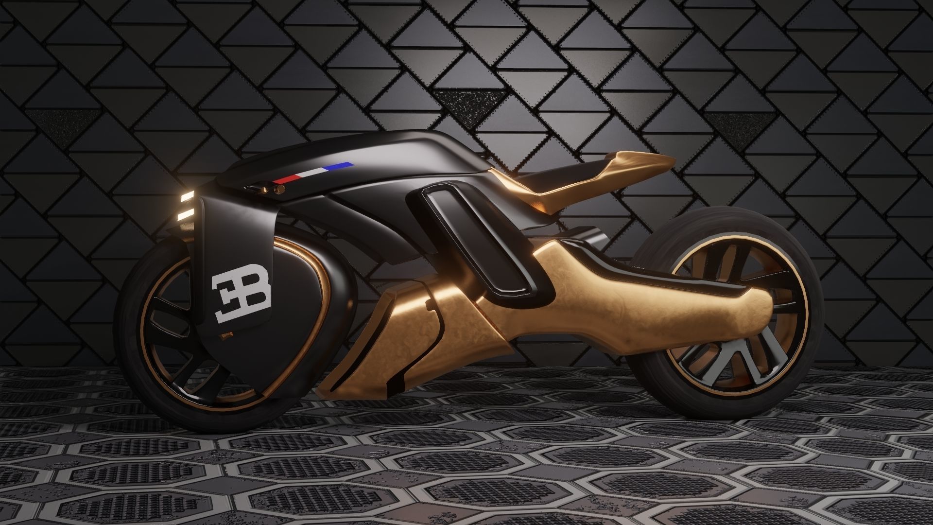 Sci-Fi concept Bike new 3D model_35