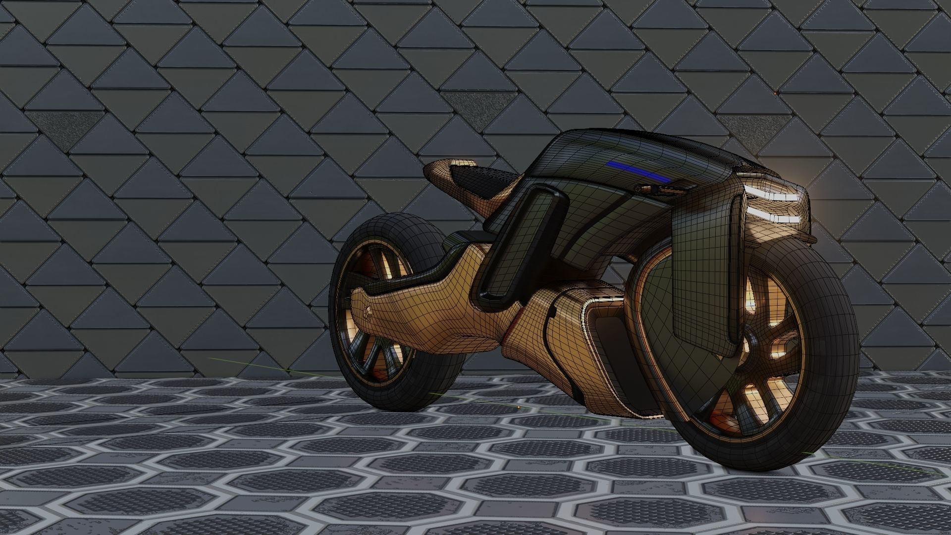 Sci-Fi concept Bike new 3D model_47