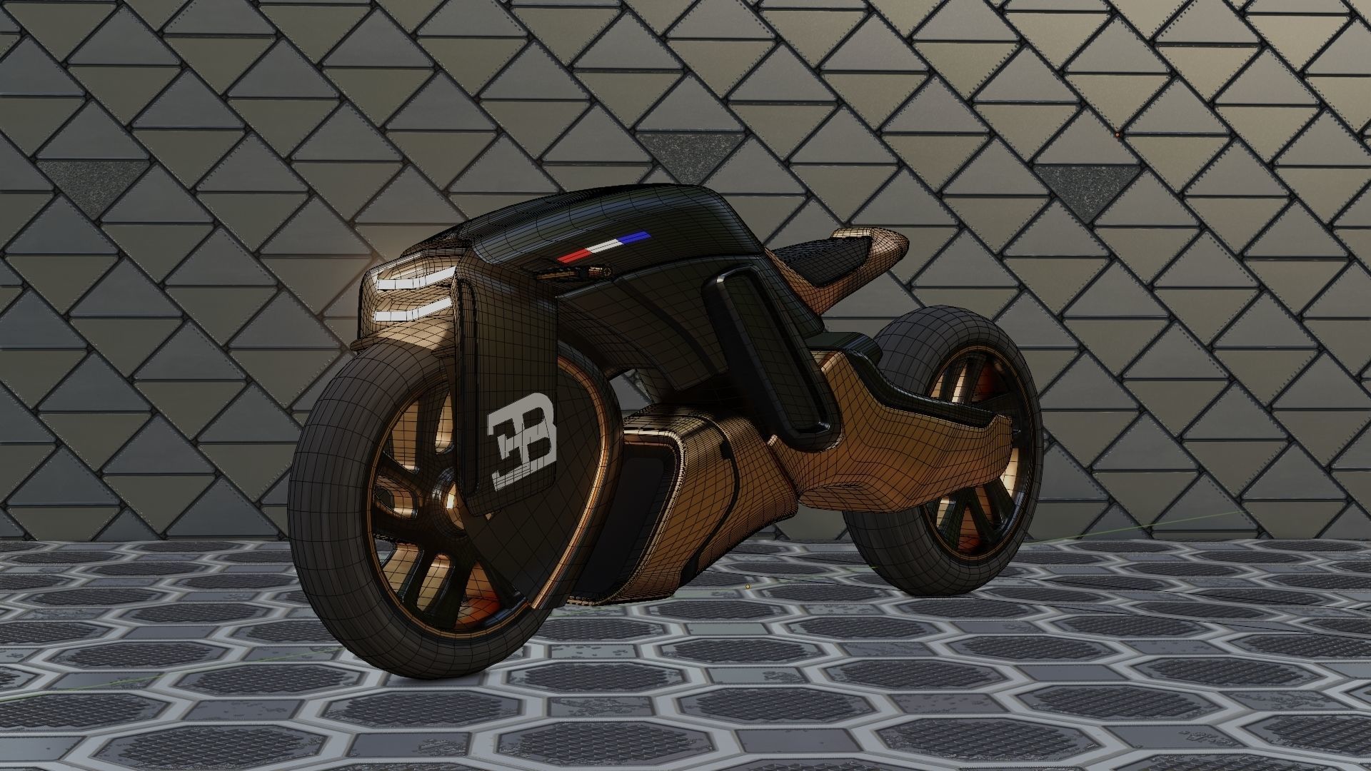 Sci-Fi concept Bike new 3D model_48