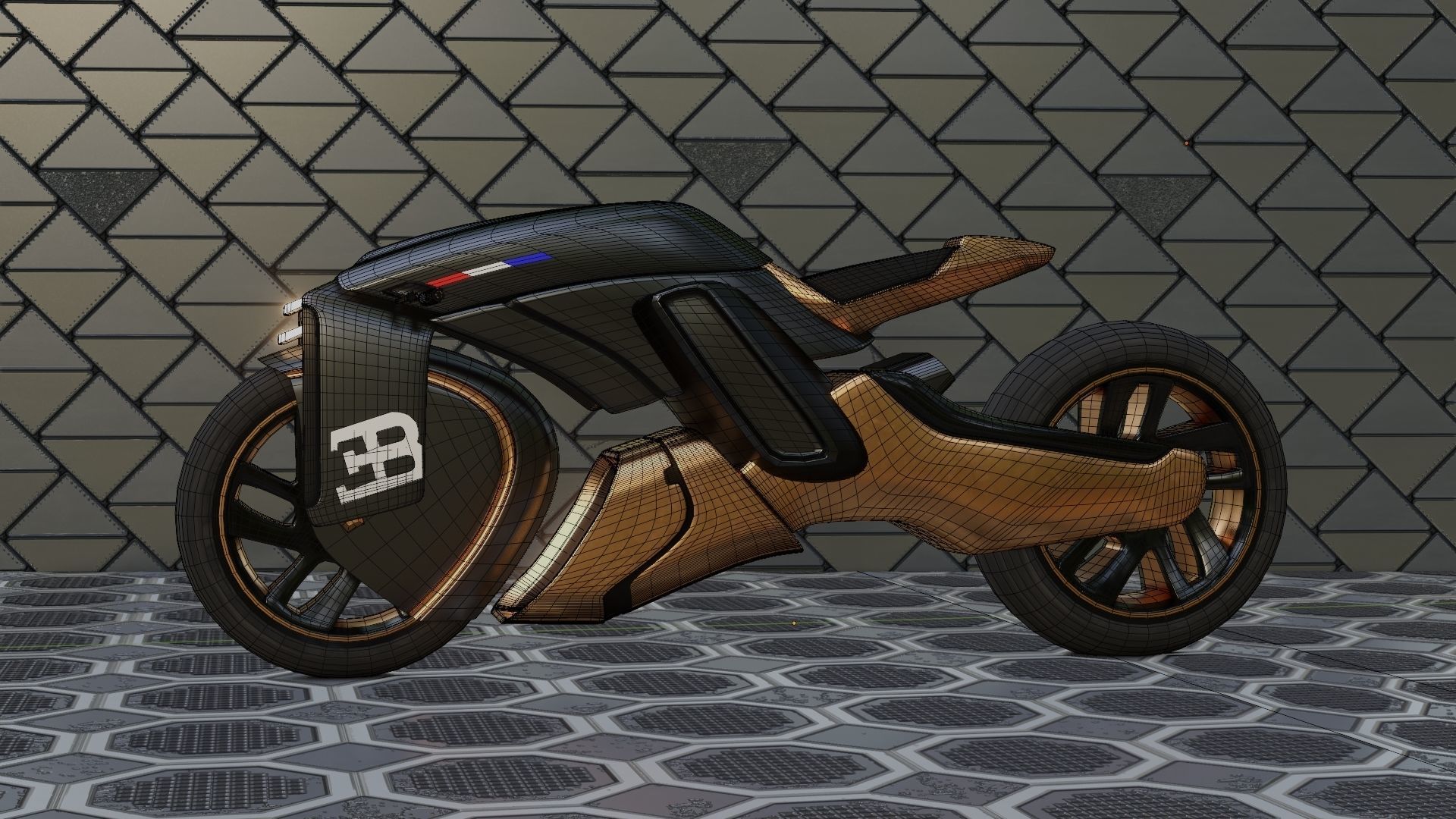 Sci-Fi concept Bike new 3D model_83