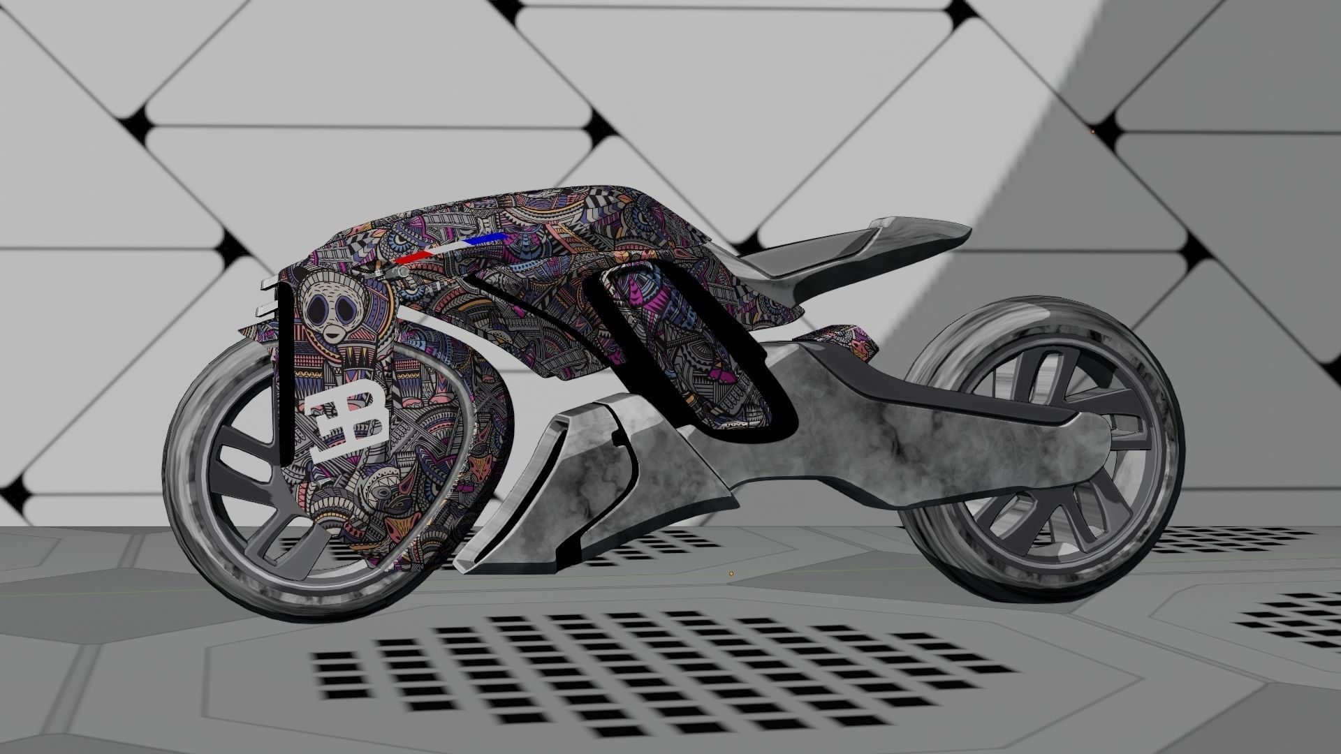 Sci-Fi concept Bike new 3D model_121