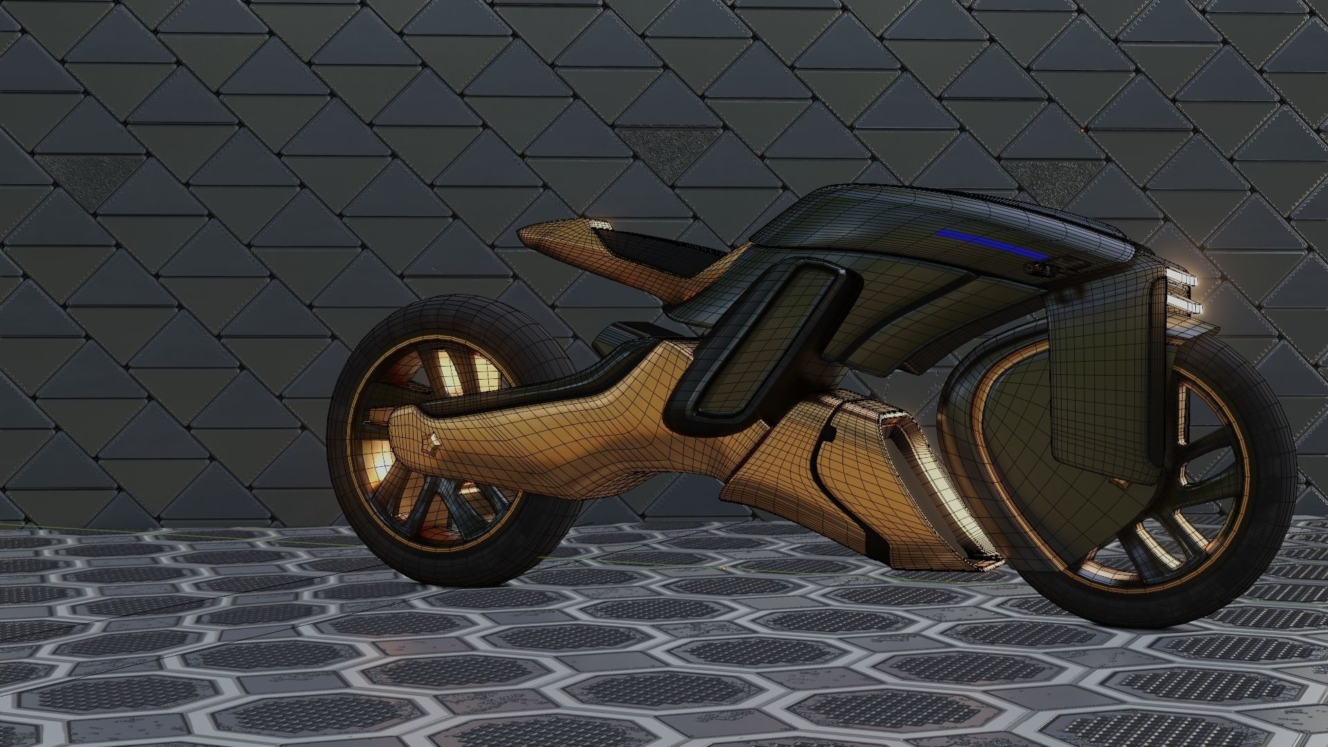 Sci-Fi concept Bike new 3D model_86