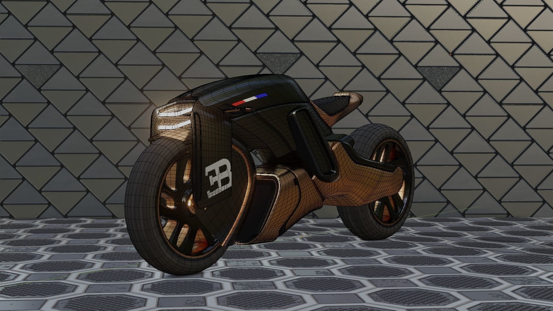 Sci-Fi concept Bike new 3D model_76