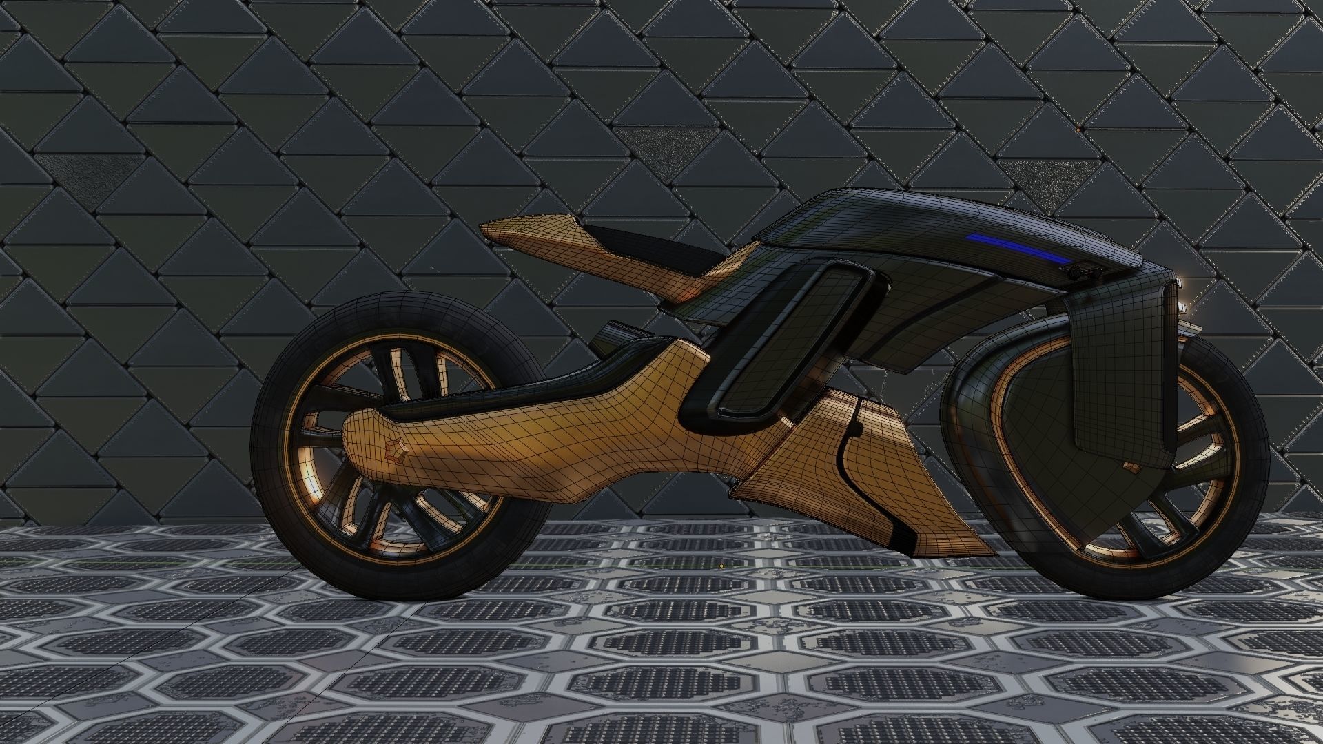 Sci-Fi concept Bike new 3D model_63