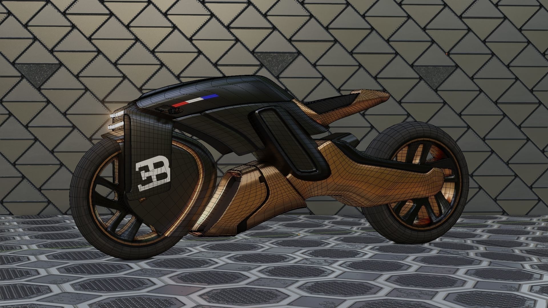 Sci-Fi concept Bike new 3D model_72