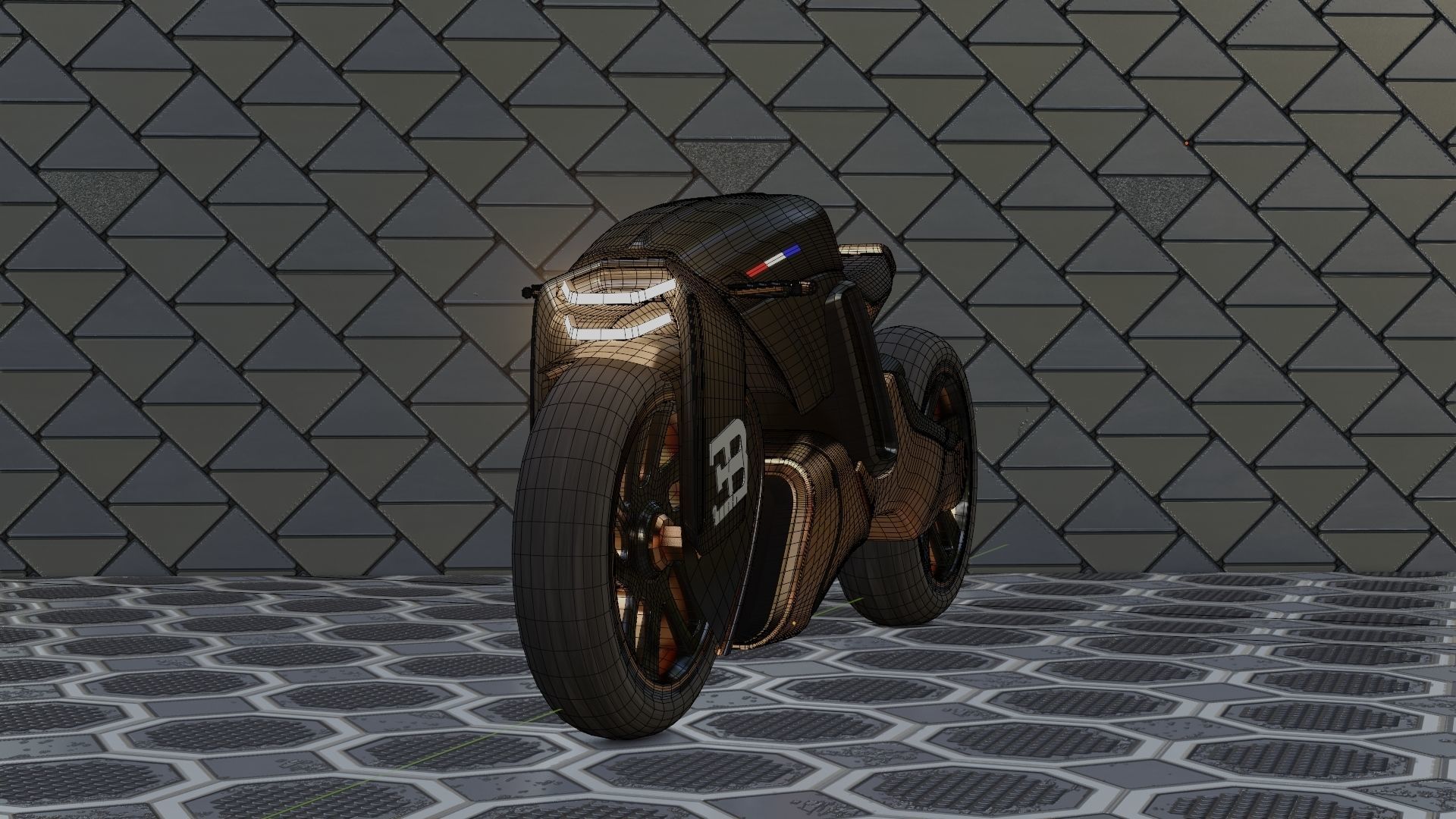 Sci-Fi concept Bike new 3D model_87