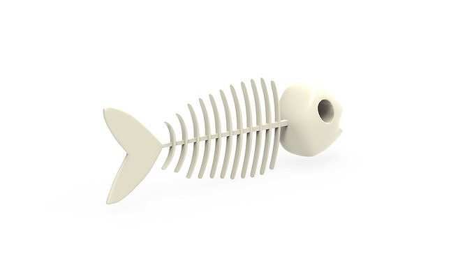 Fish bone v001 3D model 3